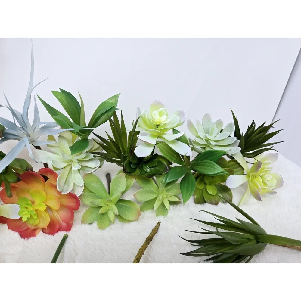 Succulents LOT Artificial Flowers-Brand New- Aquarium-Decor Fish‎ Tank